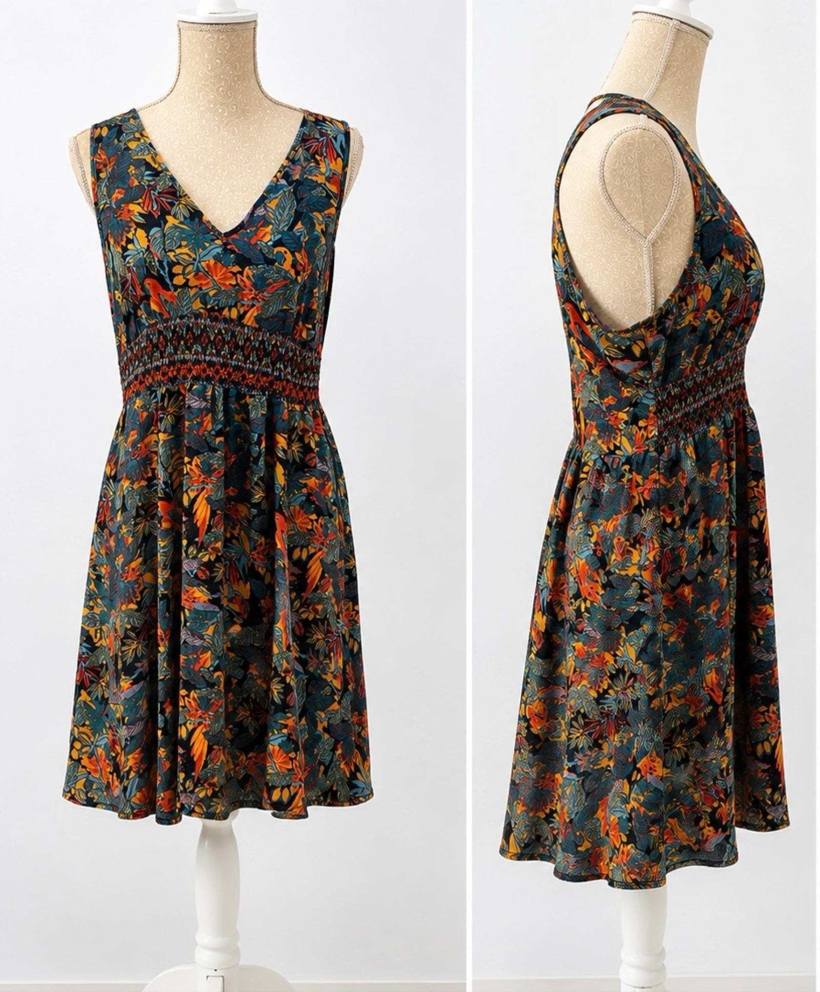 Vestido Cache Cache estampado tropical | Talla 42 – photo 2